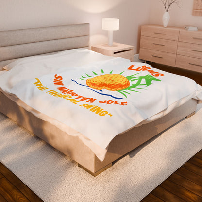 Island-themed tropical swing blanket gift for golfers