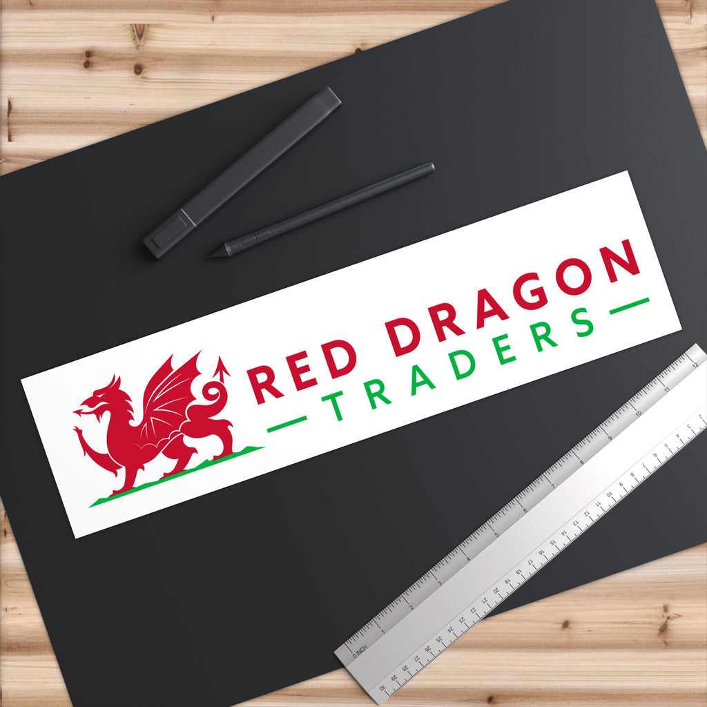 Red Dragon Traders Bumper Sticker, sticker product image 9.
