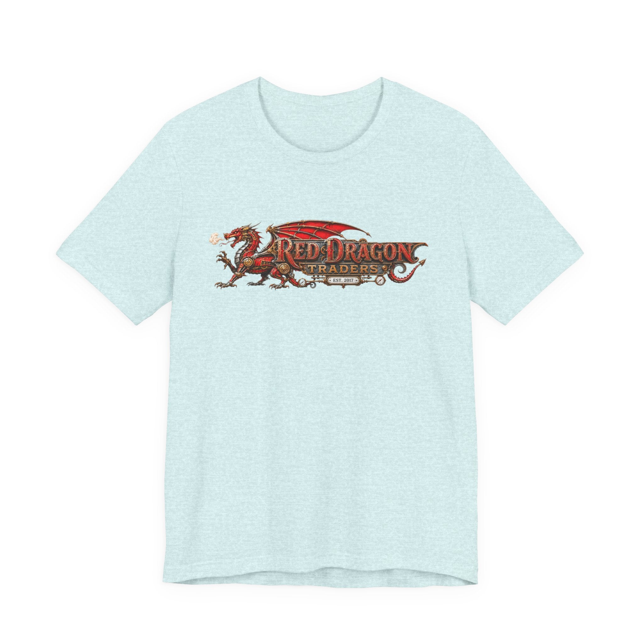 Red Dragon Traders Logo T-Shirt — Vintage Fantasy Dragon Graphic Tee