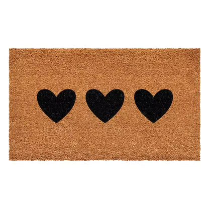 Trio Hearts Doormat, 24" X 48"