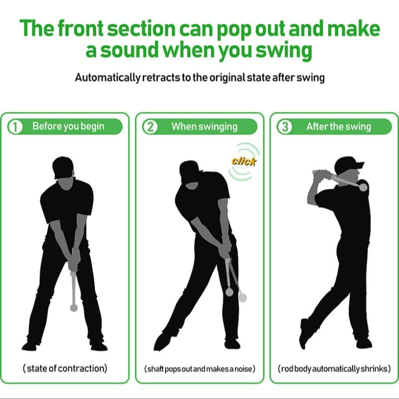 Golf Swing Practice Stick Adjustable Golf Indoor Swing Trainer Left Handed Right Handed Grip Golf Action Practice Tool