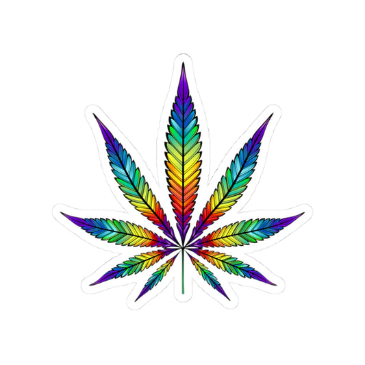Rainbow Cannabis Sticker