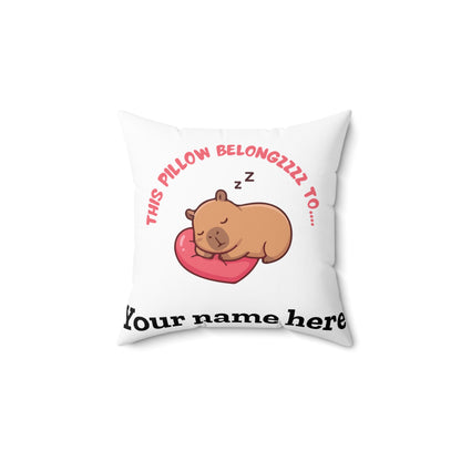 Personalized Bear Pillow — "This Pillow Belongzzz To" Custom Name Throw Pillow