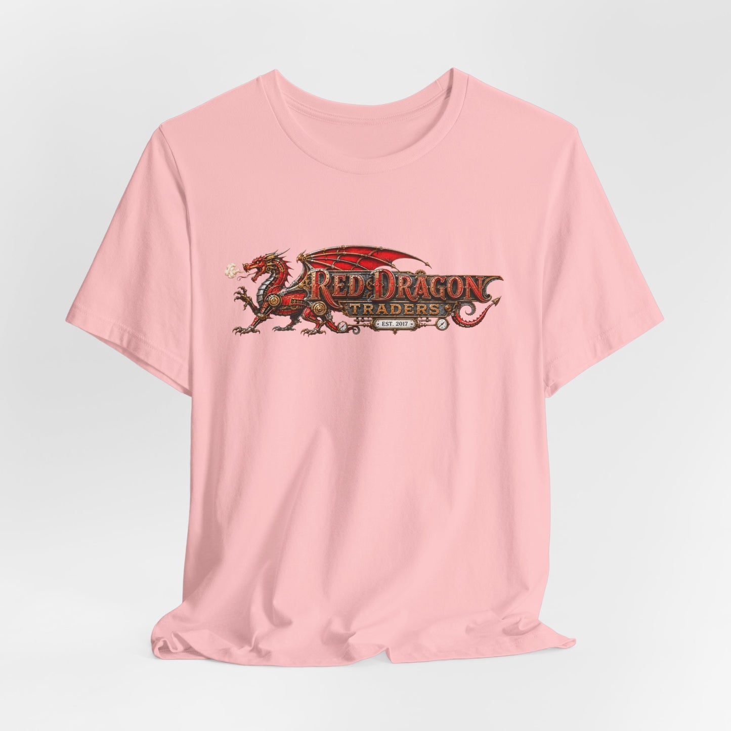 Red Dragon Traders Logo T-Shirt — Vintage Fantasy Dragon Graphic Tee