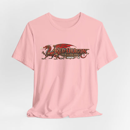 Red Dragon Traders Logo T-Shirt — Vintage Fantasy Dragon Graphic Tee