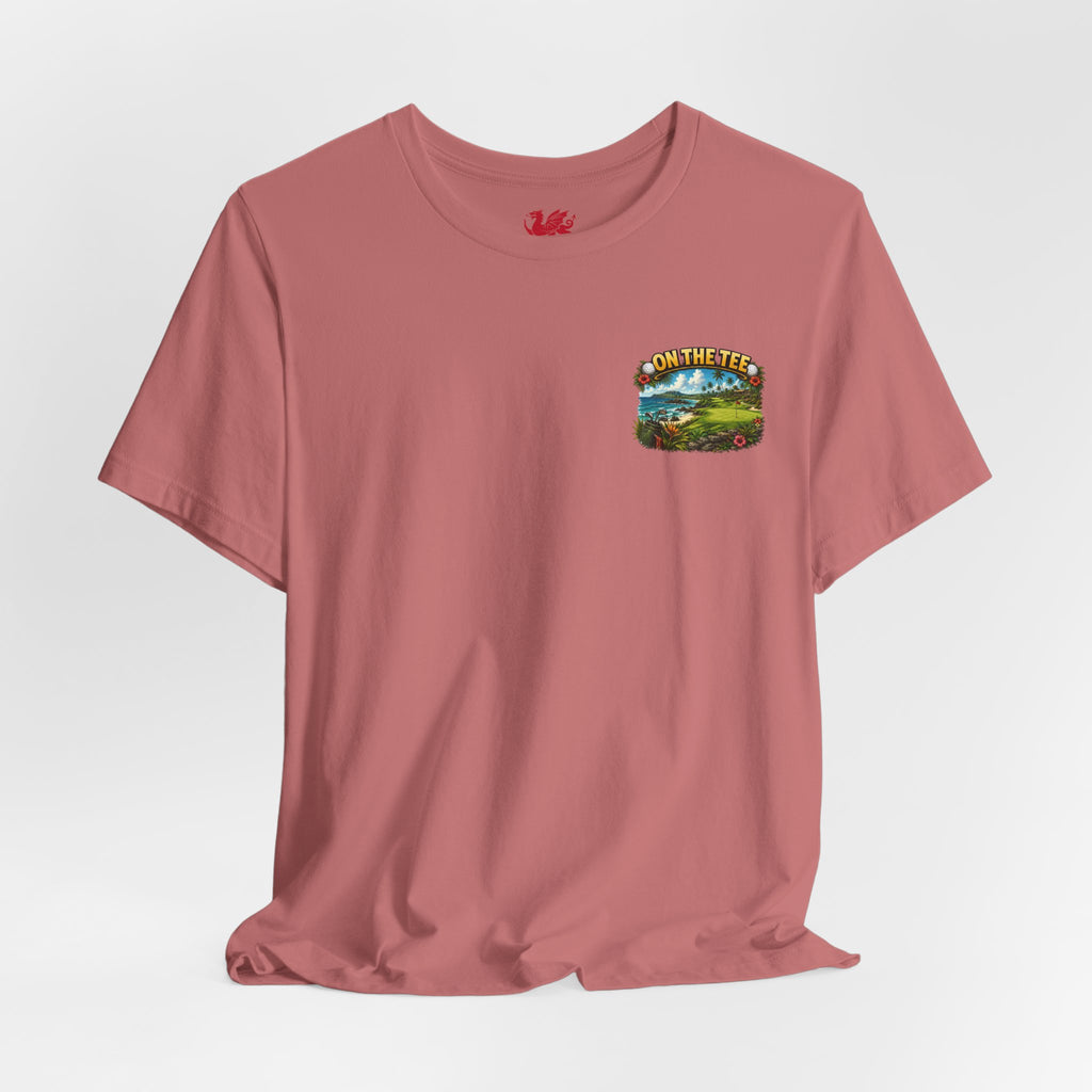 Mauve Funny Golf T-Shirt – "Winner of Absolutely F**k All", t-shirt product image 14, size M.