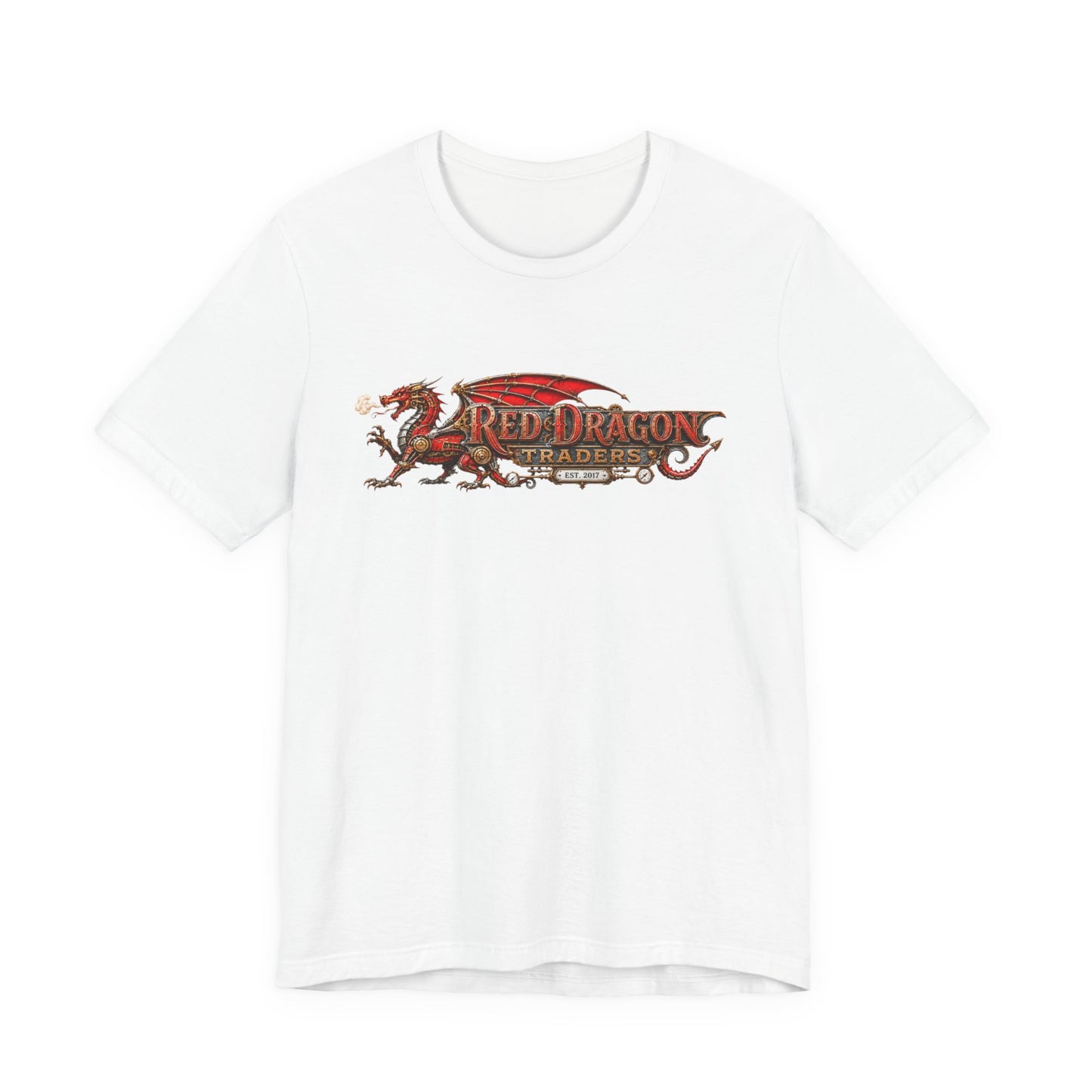 Red Dragon Traders Logo T-Shirt — Vintage Fantasy Dragon Graphic Tee