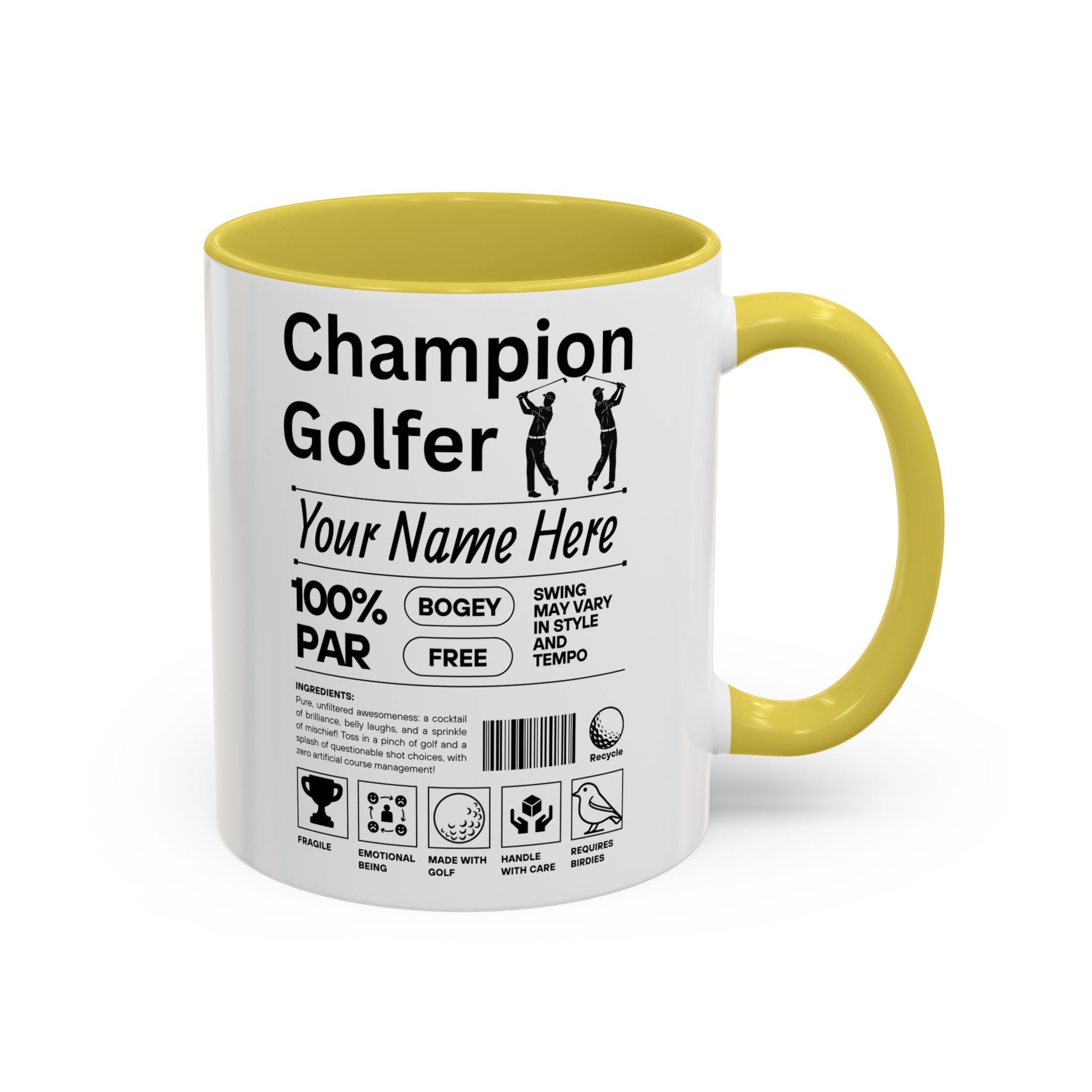 Champion Golfer Personalized Mug for Him