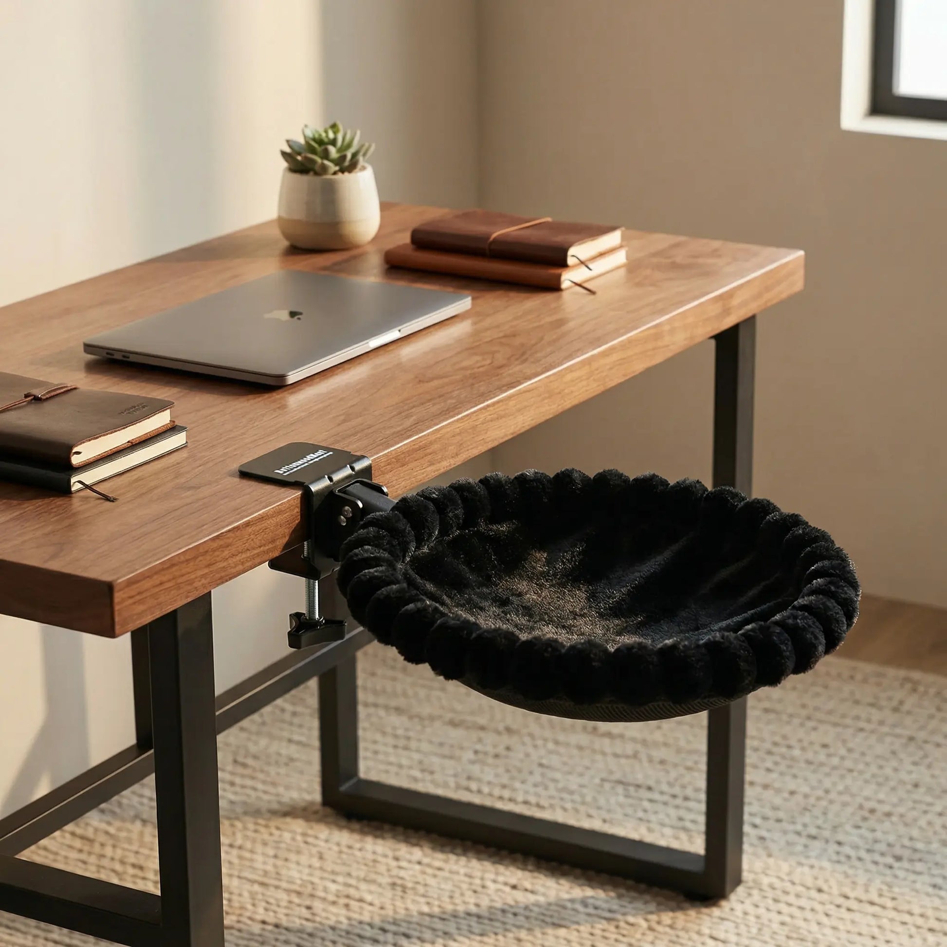 ButtonwoodNest Premium Foldable Cat Bed - Space-Saving Clip-On Perch for Desk & Windowsill - Supports Up to 40 lbs