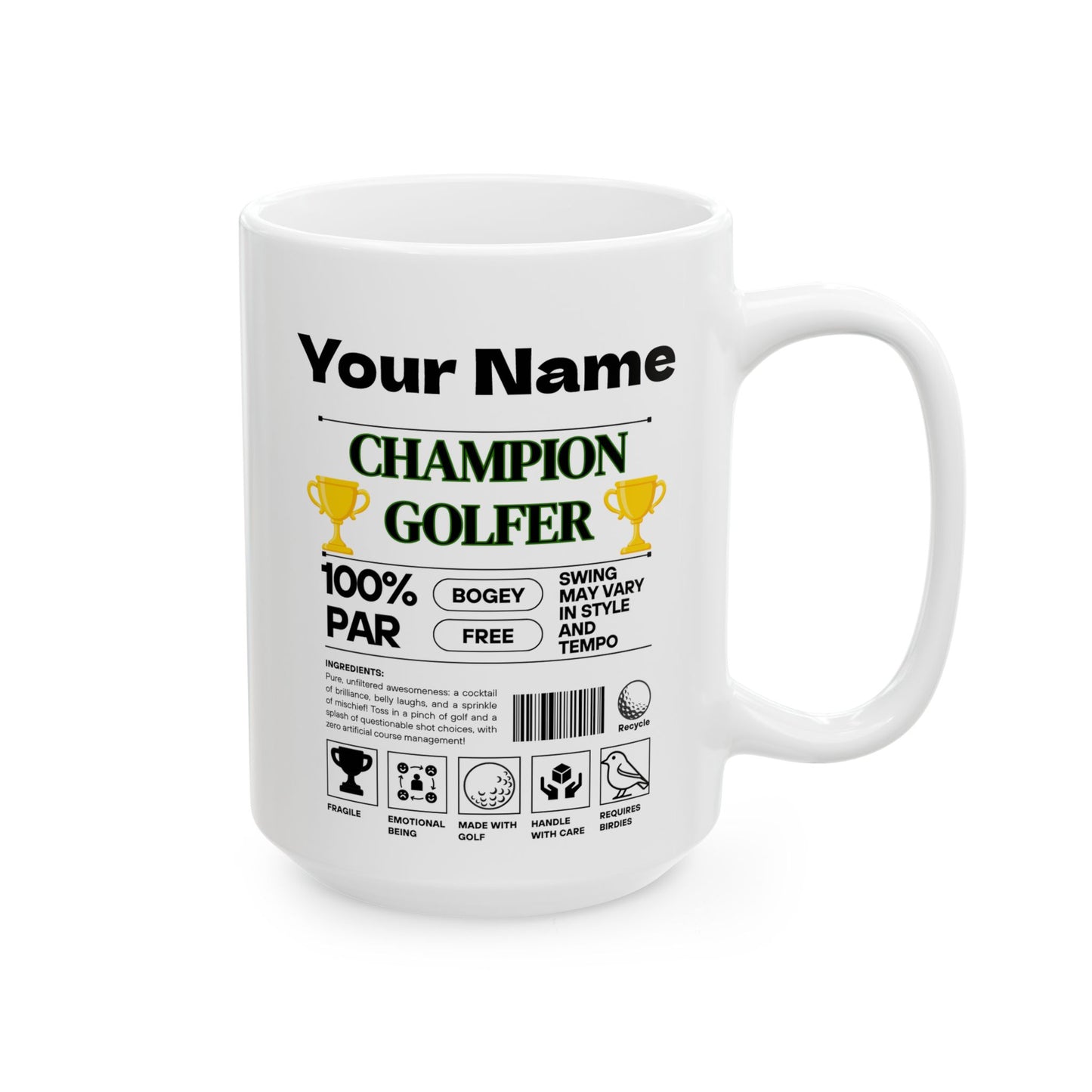 Mwg "Pencampwr Golffiwr" Personol