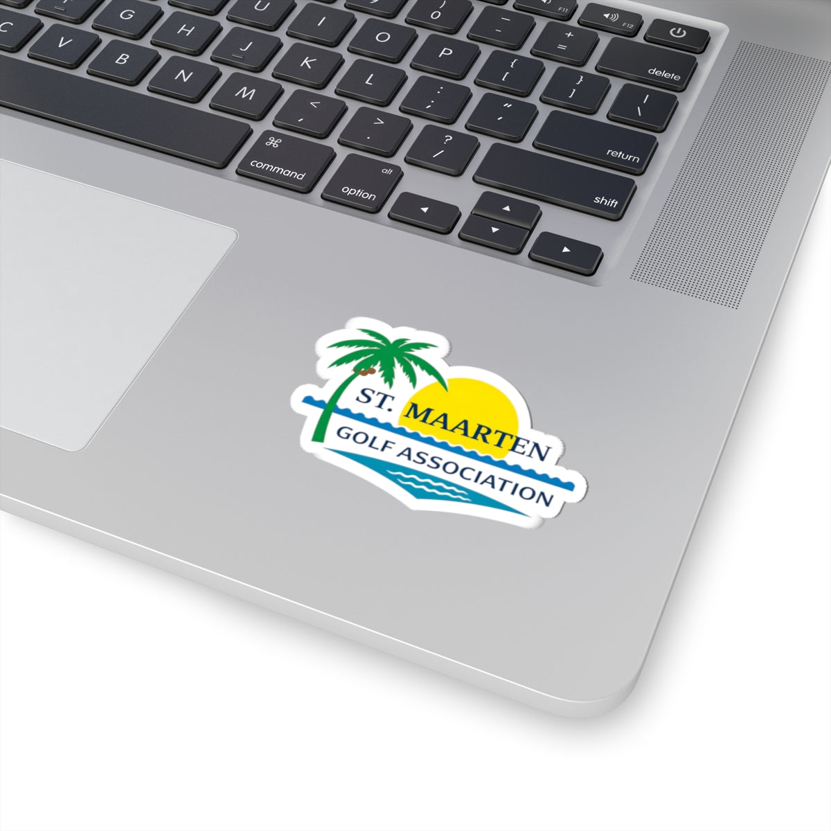 St. Maarten Golf Association Sticker — Tropical Palm Golf Logo Kiss-Cut