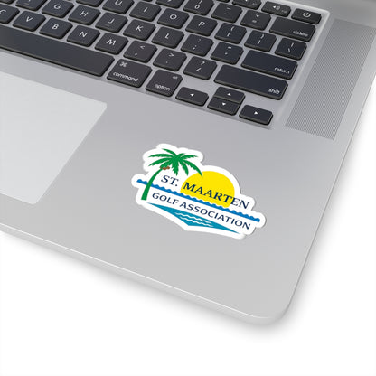 St. Maarten Golf Association Sticker — Tropical Palm Golf Logo Kiss-Cut