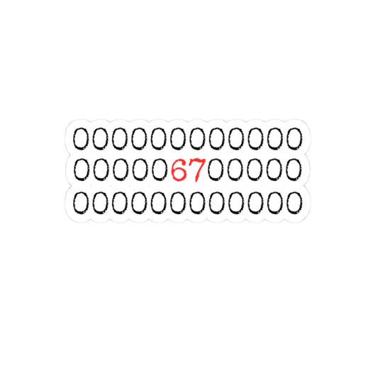 Set of black and red numbers on a white background