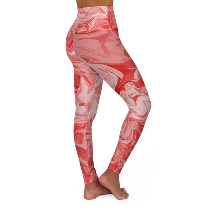 Pink Swirl High Waisted Leggings