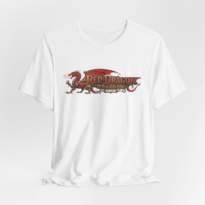 Red Dragon Traders Logo T-Shirt — Vintage Fantasy Dragon Graphic Tee