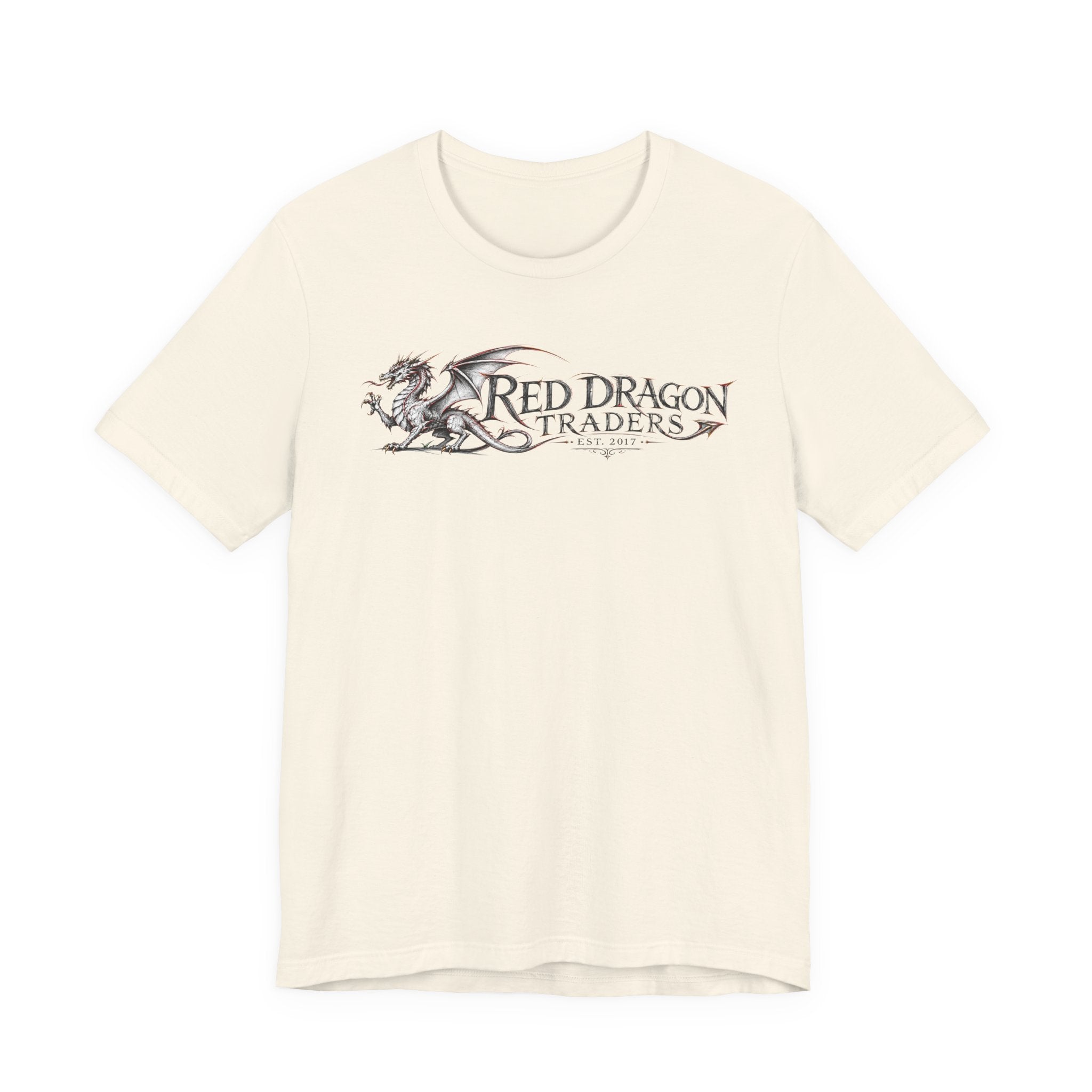 Red Dragon Traders Graphic Tee — Vintage Fantasy Dragon Logo T‑Shirt