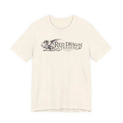 Red Dragon Traders Graphic Tee — Vintage Fantasy Dragon Logo T‑Shirt