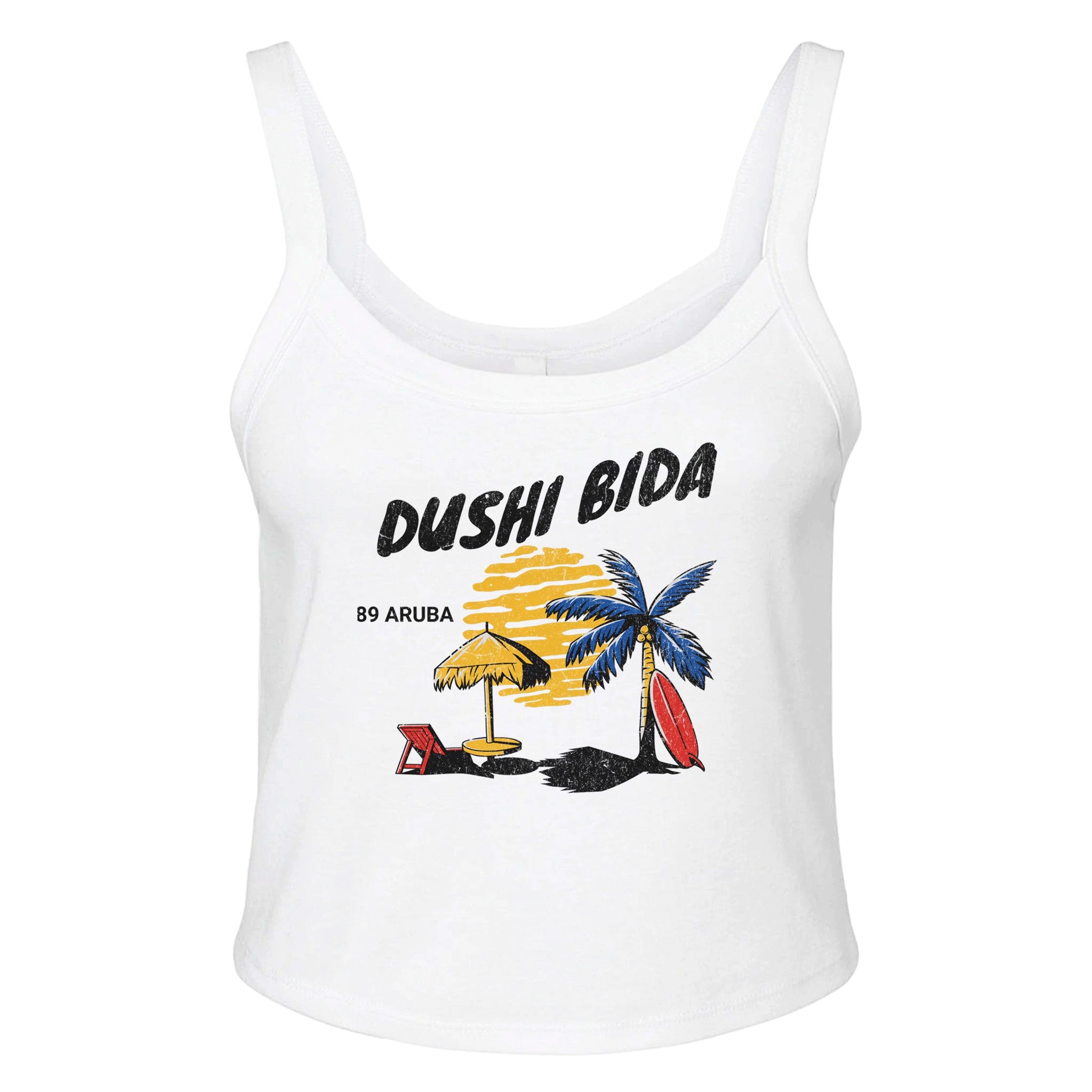 Dushi Bida. Women's Micro Ribbed Scoop Tank | Bella + Canvas