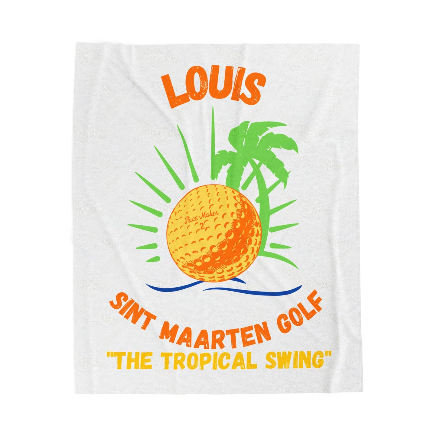 Tropical swing blanket featuring Sint Maarten golf design