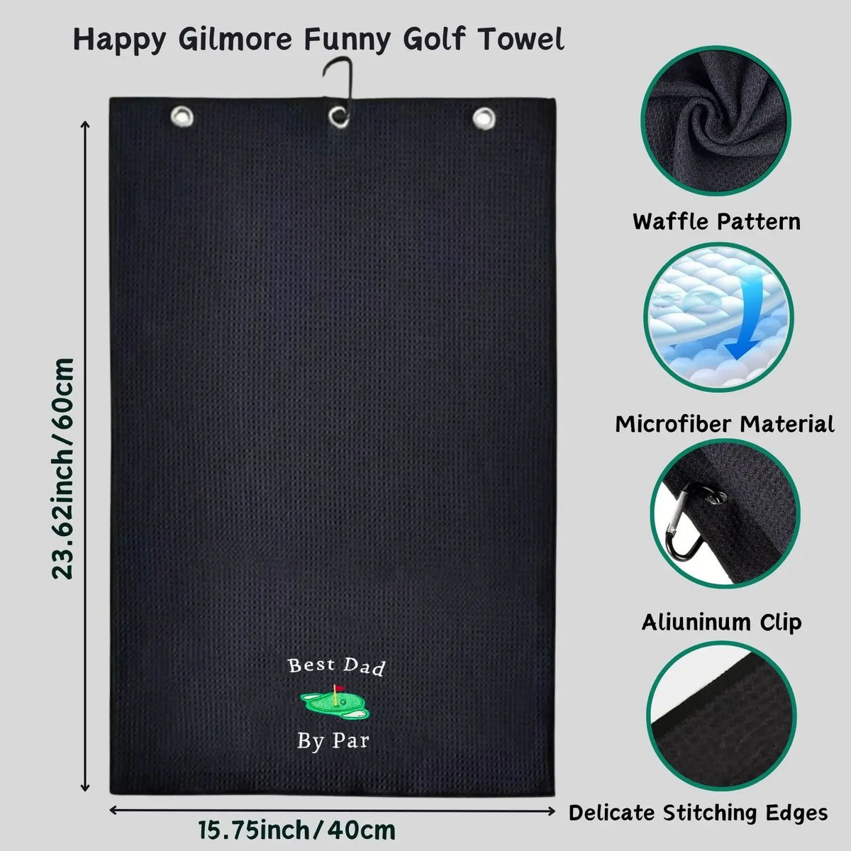 Stylish Cartoon & Letter Print Golf Towel - Soft, Portable Golf Accessory for Men & Women - Perfect Golf Gift!