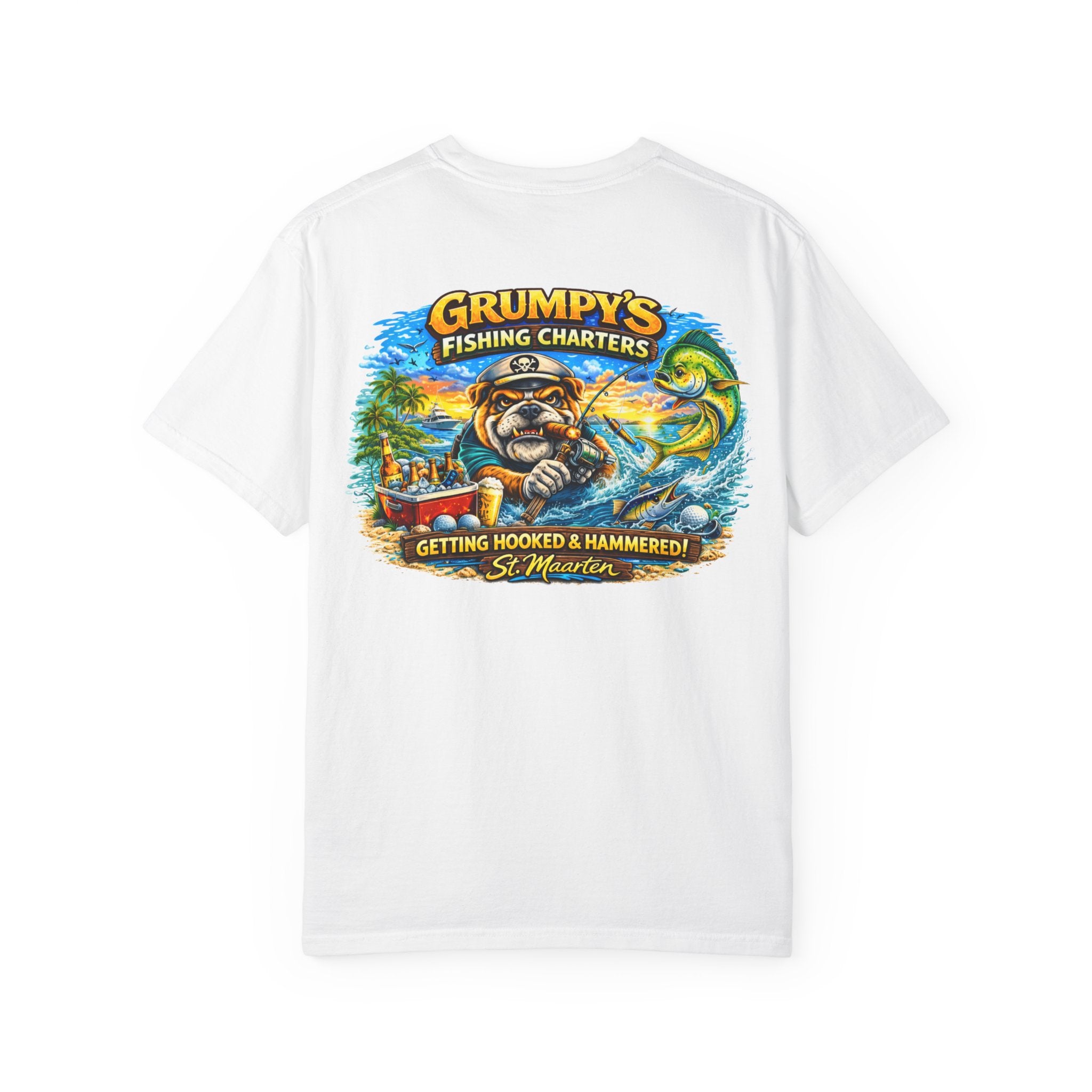 Grumpy's Fishing Charters Tee – "Hooked & Hammered"