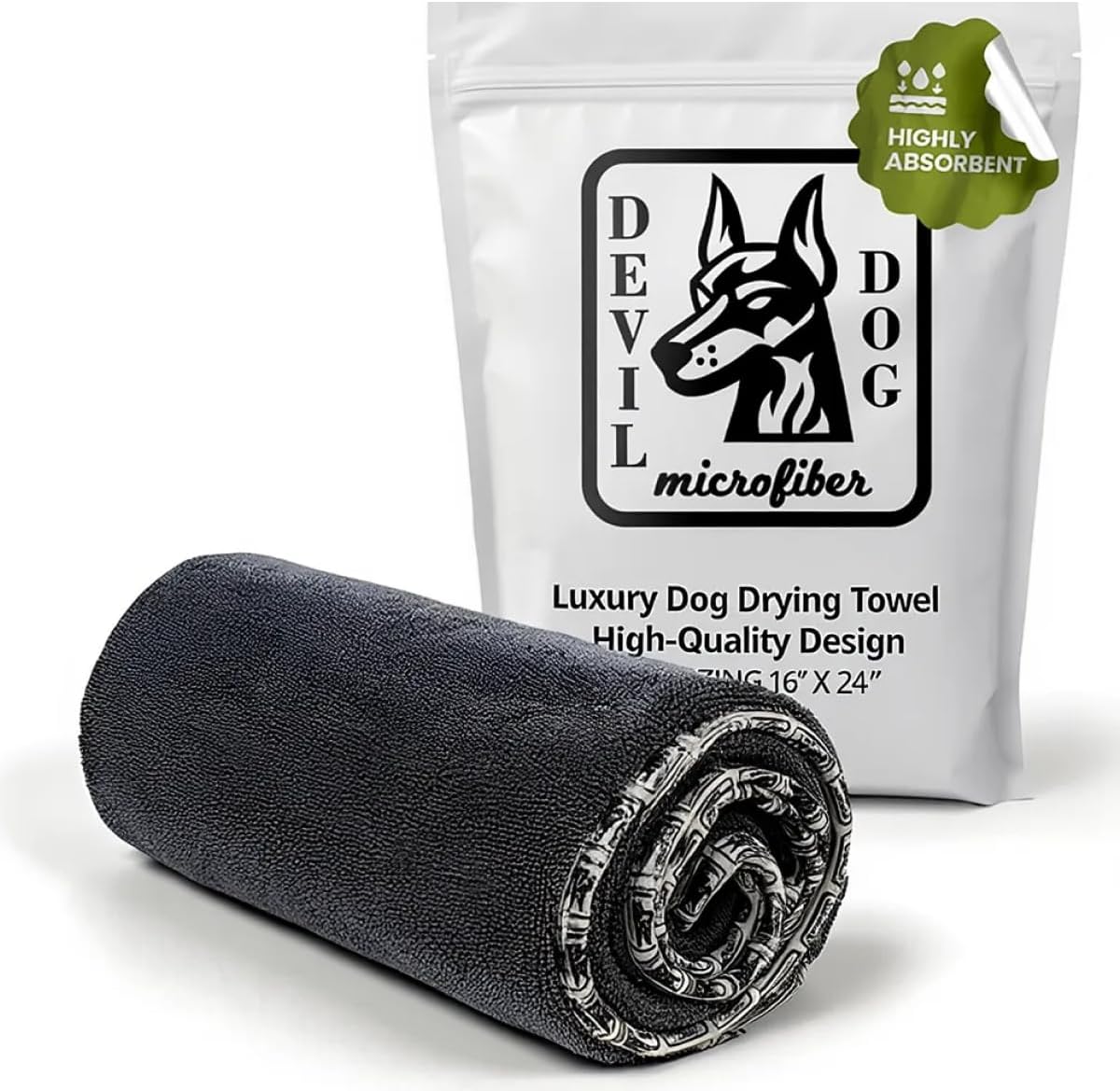 Transform Bath Time with The Ultimate Doggy Squeegee – 16" x 24" Super Absorbent Microfiber Towel for Quick Drying and Ultimate Comfort – Perfect for Splashing Adventures!