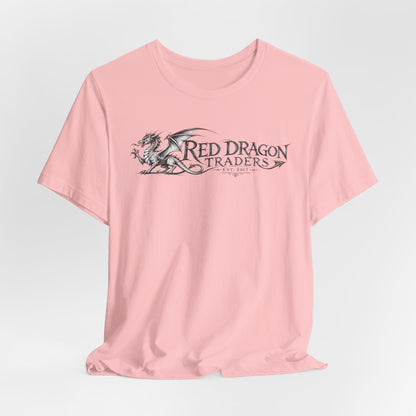 Red Dragon Traders Graphic Tee — Vintage Fantasy Dragon Logo T‑Shirt