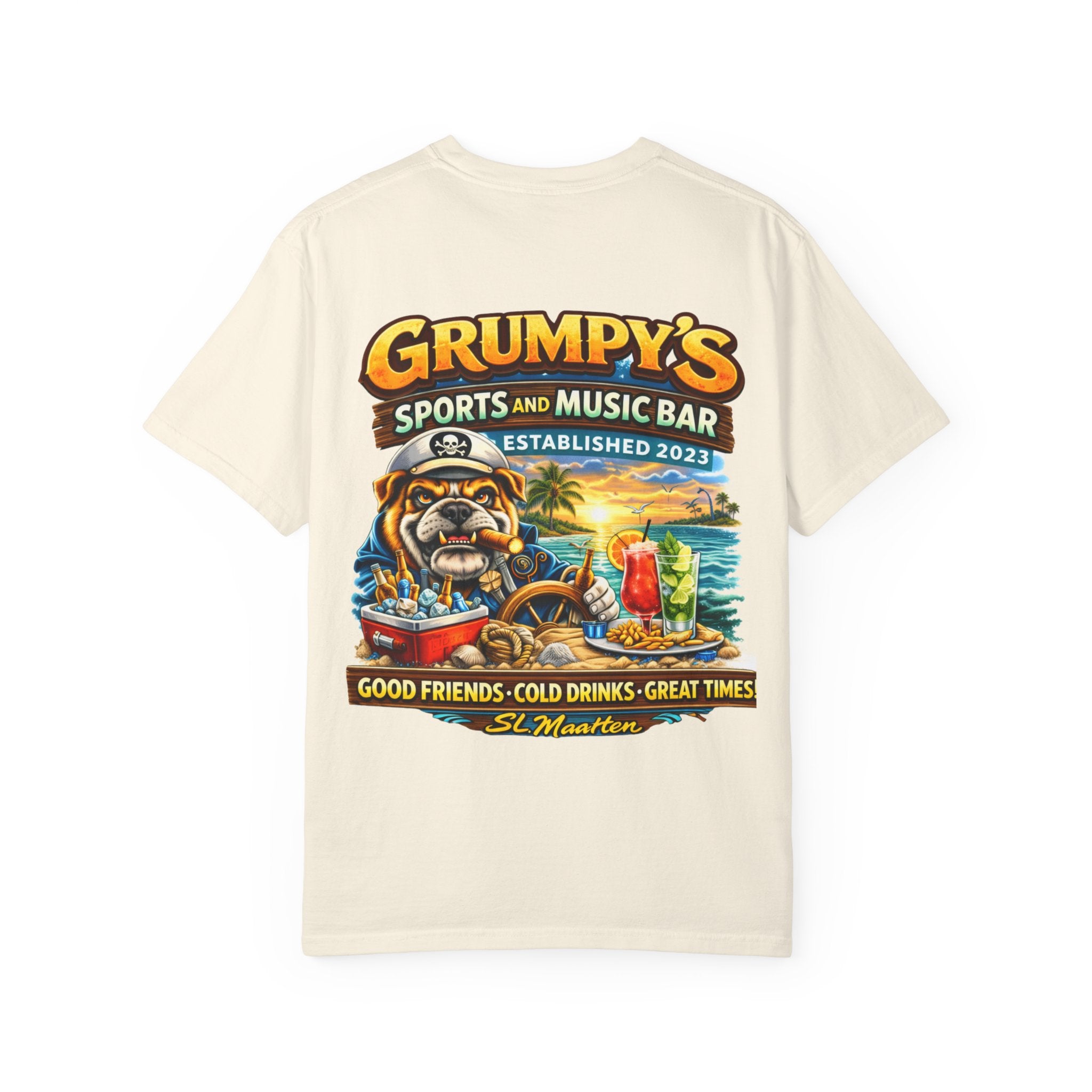 Grumpy's St. Maarten T-Shirt – Sports Bar Logo Tee
