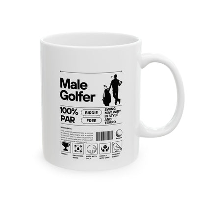Mwg Coffi Golffiwr Gwrywaidd Ceramig | Personoliadwy