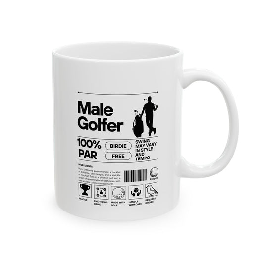 Mwg Coffi Golffiwr Gwrywaidd Ceramig | Personoliadwy