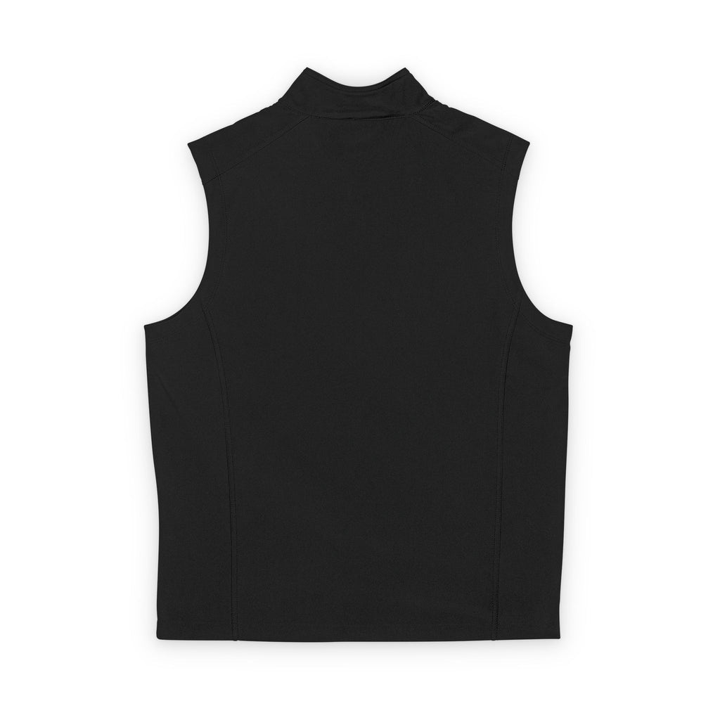 Men's Black Soft Shell Vest with Red Camo 'B&T' Chest Logo