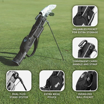The Original Lightweight Golf Bag with Stand – Easy to carry and super durable.
