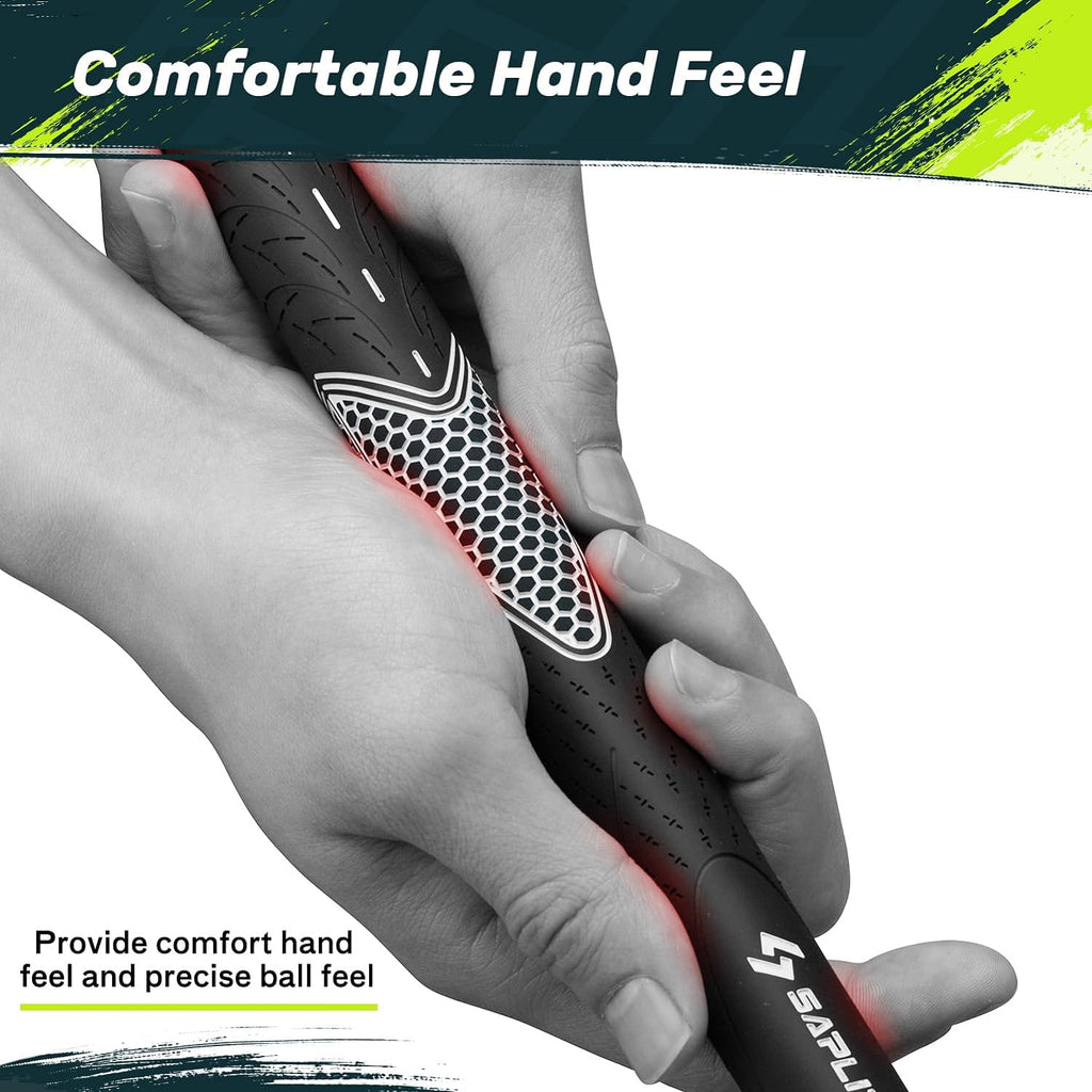 Upgrade Your Game with  Classic Rubber Golf Grips - 13 Pack of High Feedback, Non-Slip Comfort! 