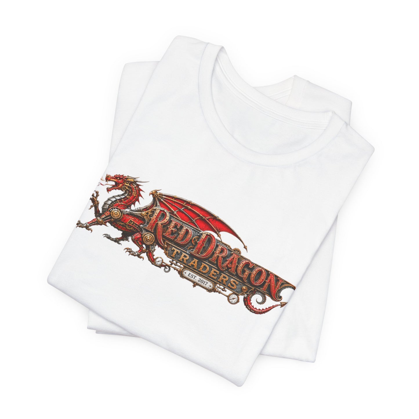 Red Dragon Traders Logo T-Shirt — Vintage Fantasy Dragon Graphic Tee