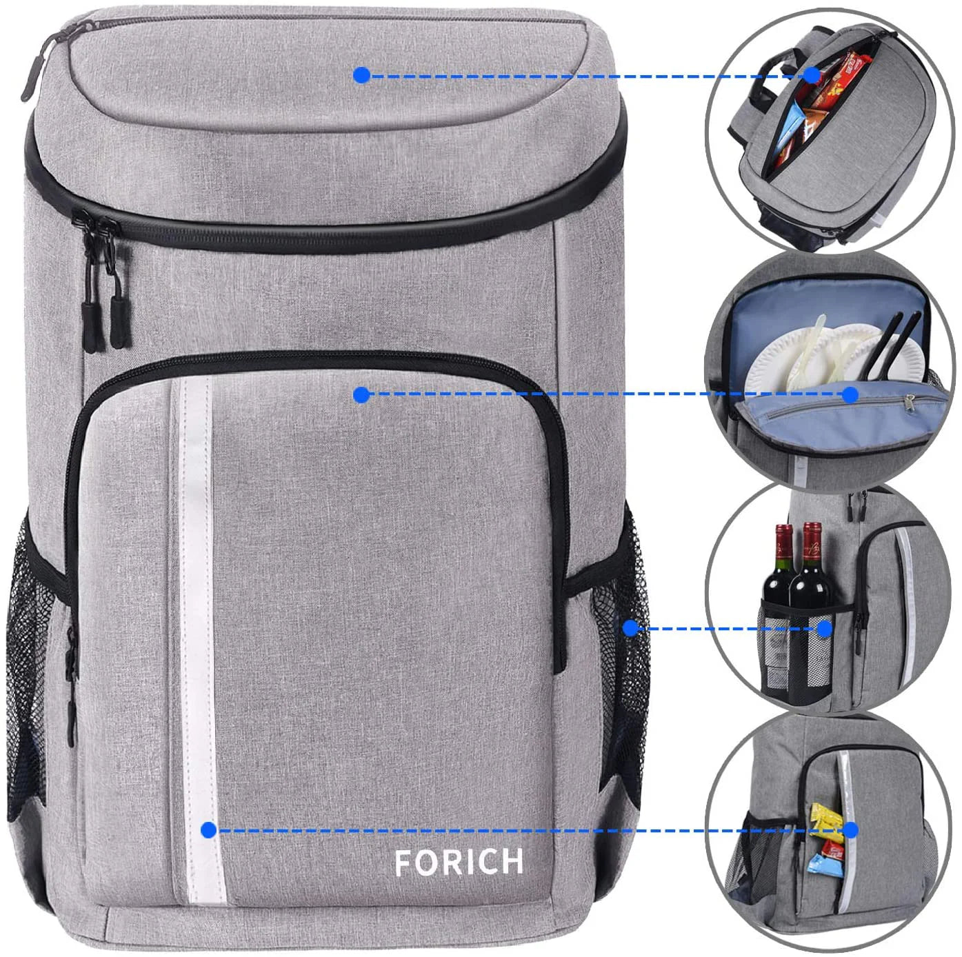 Backpack Cooler that is Insulated and Waterproof - holds 30 cans
