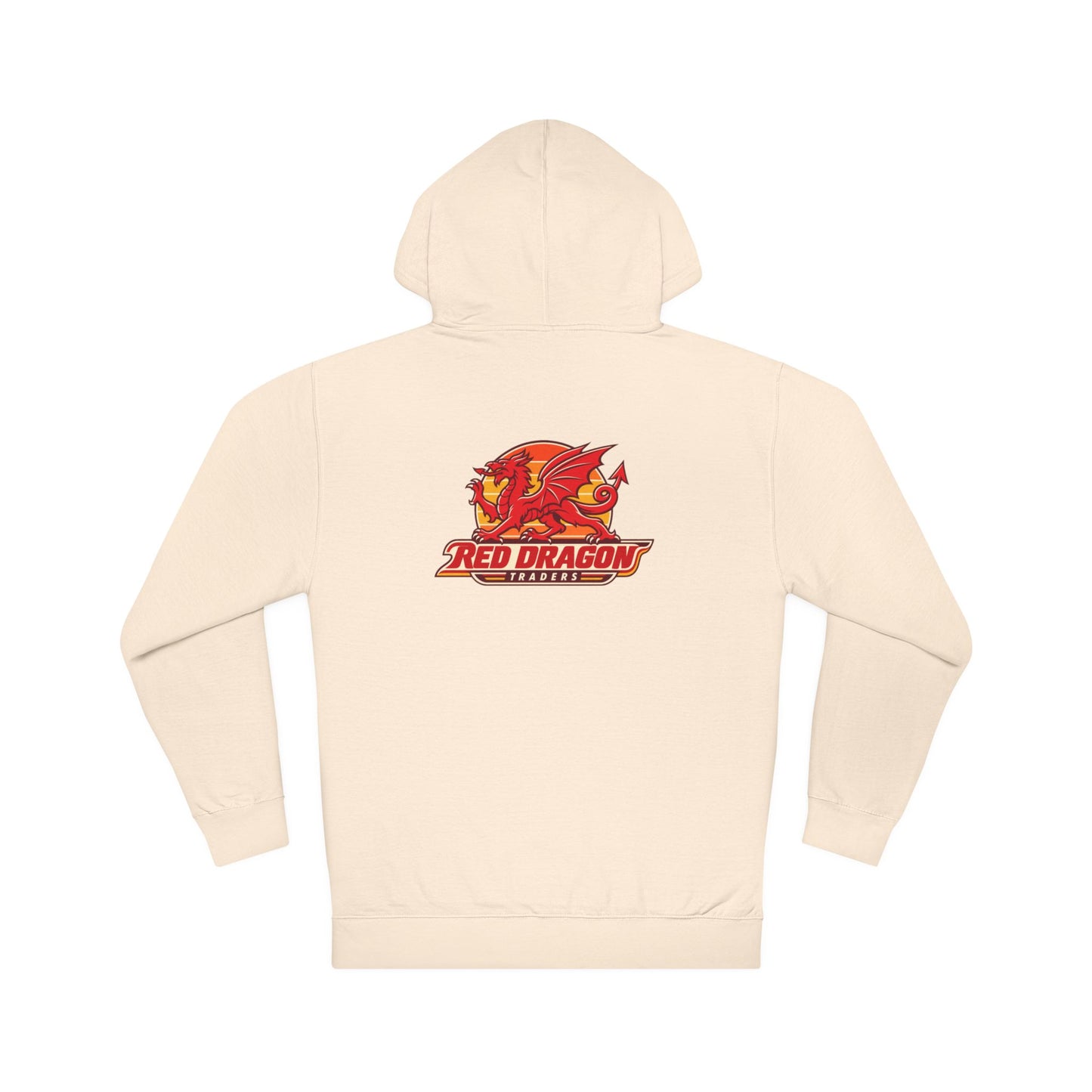 Red Dragon Logo Hoodie — Retro Flame Mythic Crewneck