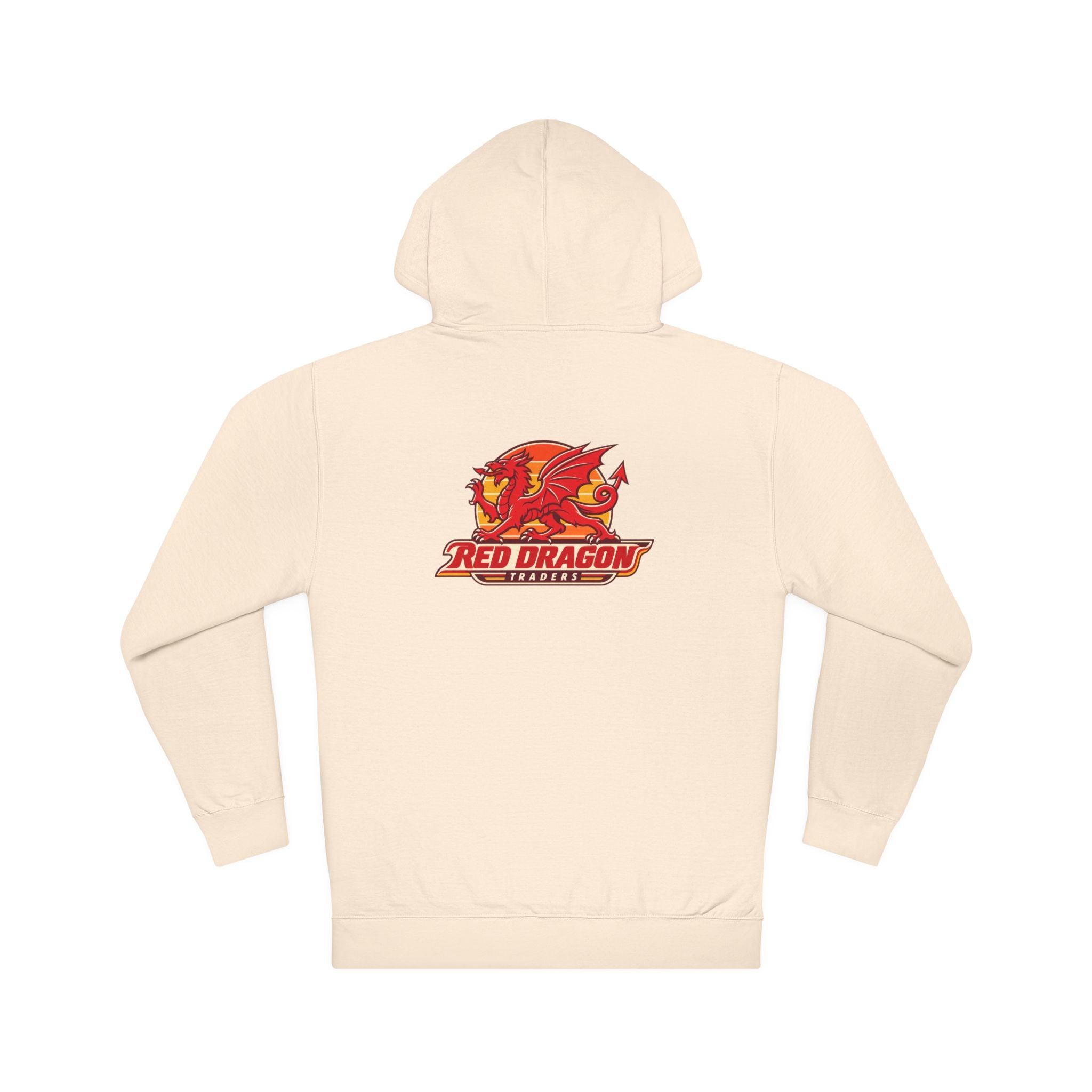 Red Dragon Logo Hoodie — Retro Flame Mythic Crewneck