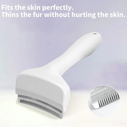 SmartWell Pro Pet Deshedding Tool - Gentle Undercoat Rake for Dogs & Cats, Fast Fur Removal & Grooming Comb for Long Hair