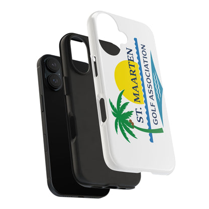 St. Maarten Golf Association Tough Phone Case — Tropical Palm & Sunset Protective Cover
