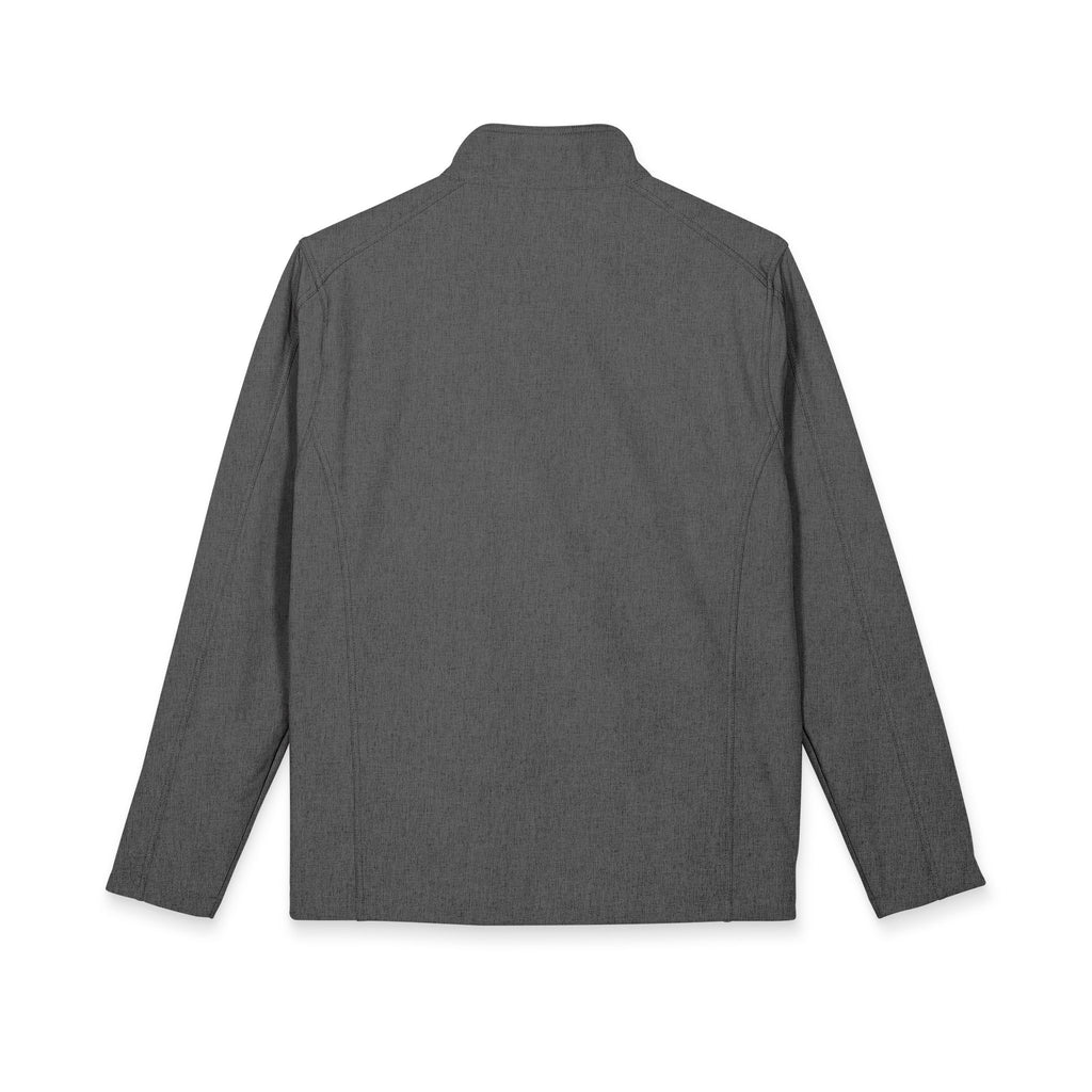 Embroidered Checker Logo Soft Shell Jacket - Men's Lightweight Windproof Coat
