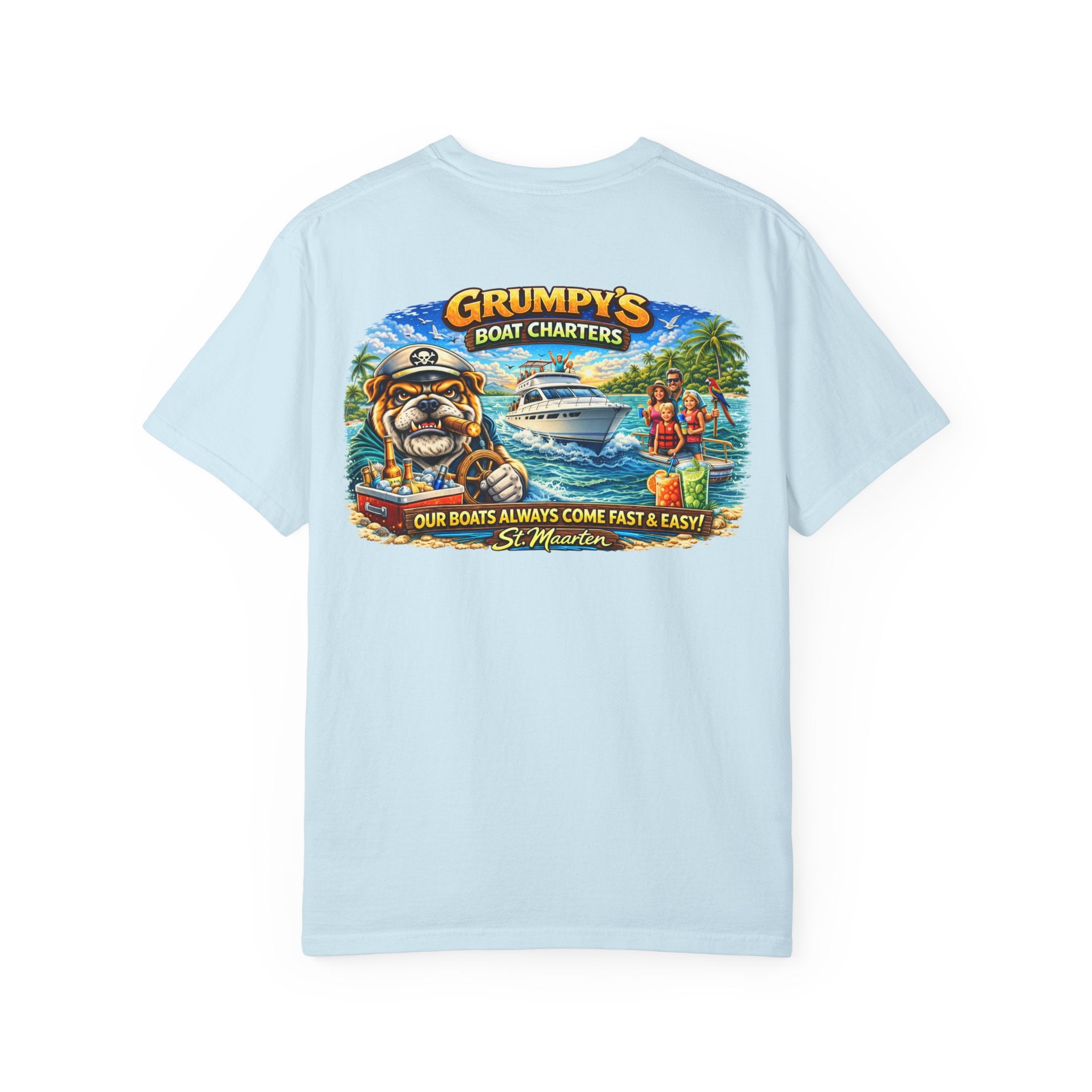 Grumpy's Boat Charters T-Shirt – St. Maarten Tee