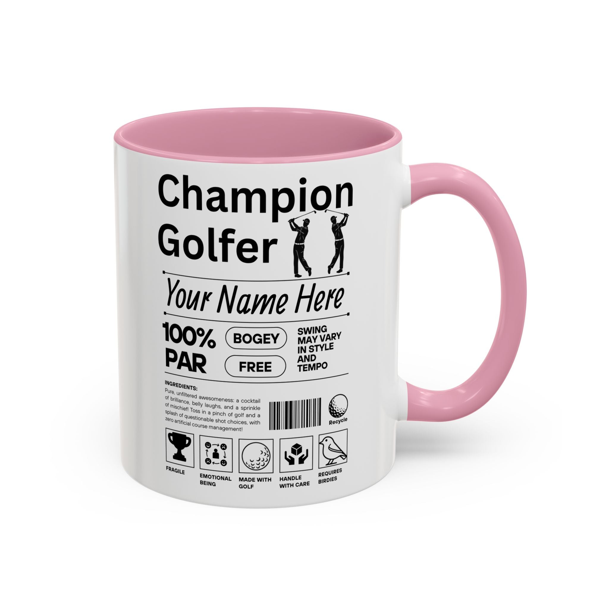 Champion Golfer Personalized Mug for Him