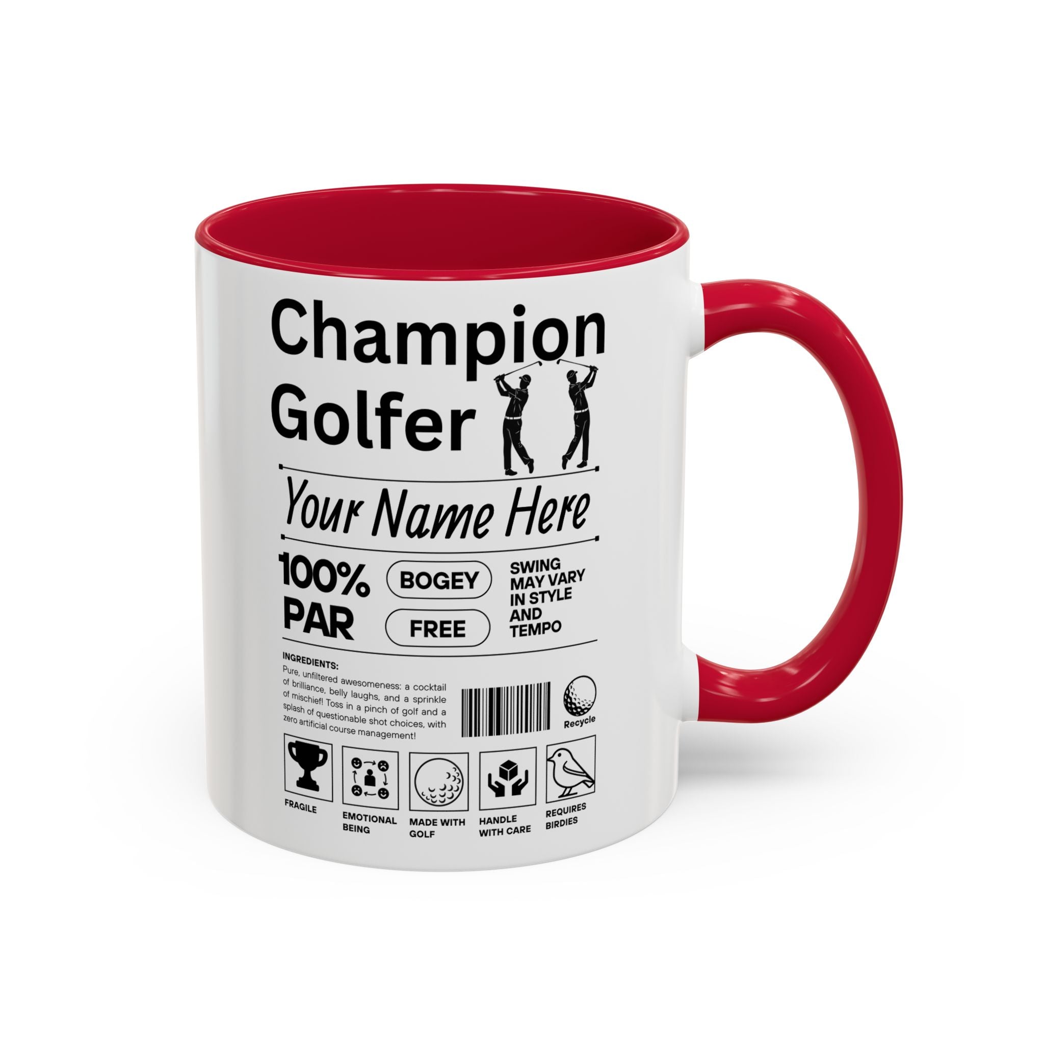 Champion Golfer Personalized Mug for Him
