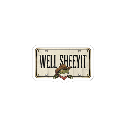 Well Sheeyit Frog Kiss-Cut Sticker | Vintage Southern, Western Distressed