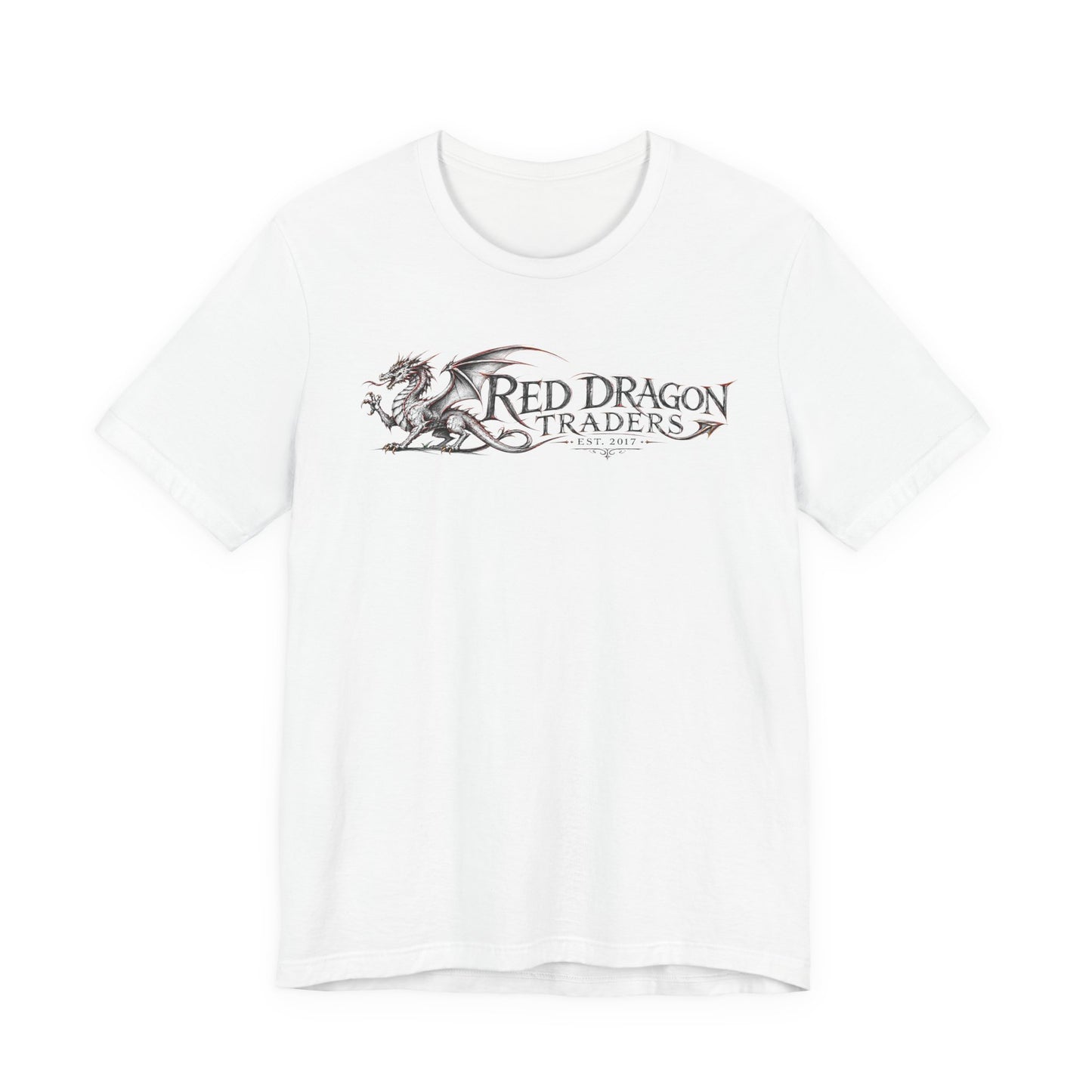 Red Dragon Traders Graphic Tee — Vintage Fantasy Dragon Logo T‑Shirt