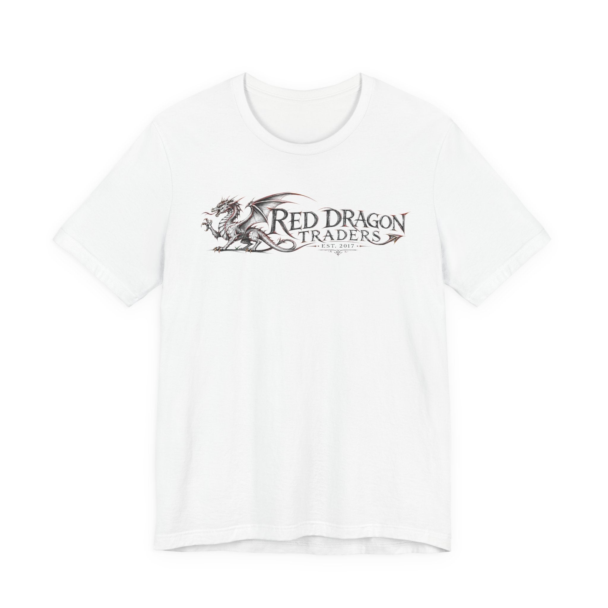 Red Dragon Traders Graphic Tee — Vintage Fantasy Dragon Logo T‑Shirt
