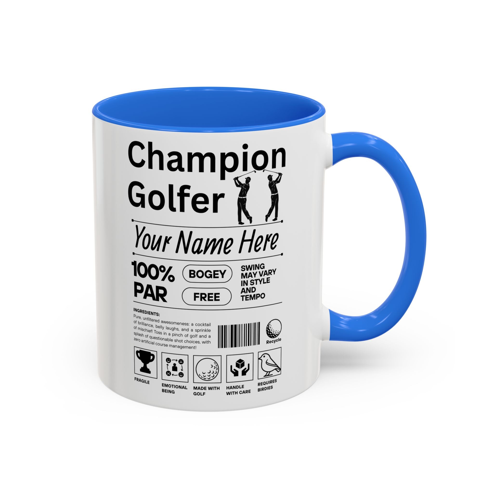 Champion Golfer Personalized Mug for Him