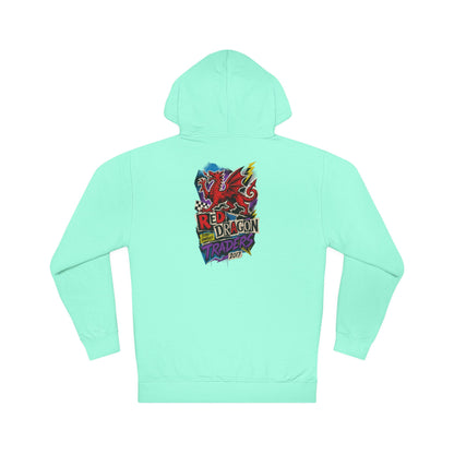 Red Dragon Raiders Hoodie – Colorful Retro Gaming Graphic Pullover