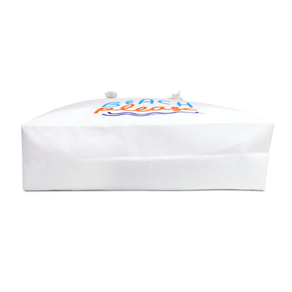 Weekender Bag — "Beach Please" Canvas Beach Tote | Vacation Pool & Summer Travel Bag