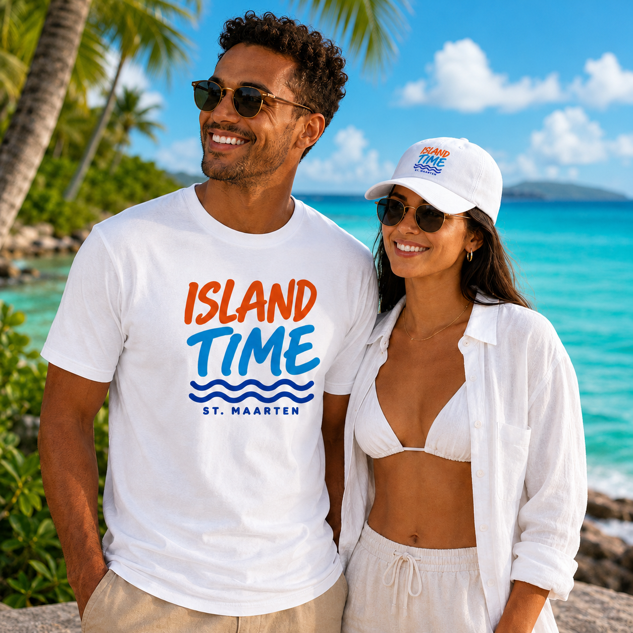 Island Time St. Maarten Premium Cotton T-Shirt
